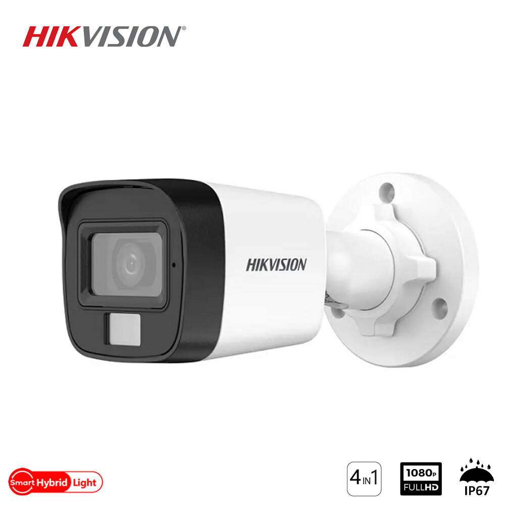 HIKVISION DS-2CE16D0T-EXLPF 2 MP | 3.6 MM | 0.02 LUX | 20M IR | 20M BEYAZ IŞIK | DWDR | TVI | AHD | CVI | CVBS | PLASTİK | HİBRİT LİGHT | IP67